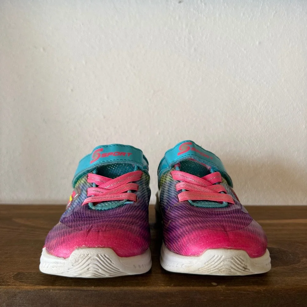 Lot of 2 Kids Sneakers Size 11 New Balance 530 & Skechers Sport Rainbow Shoes